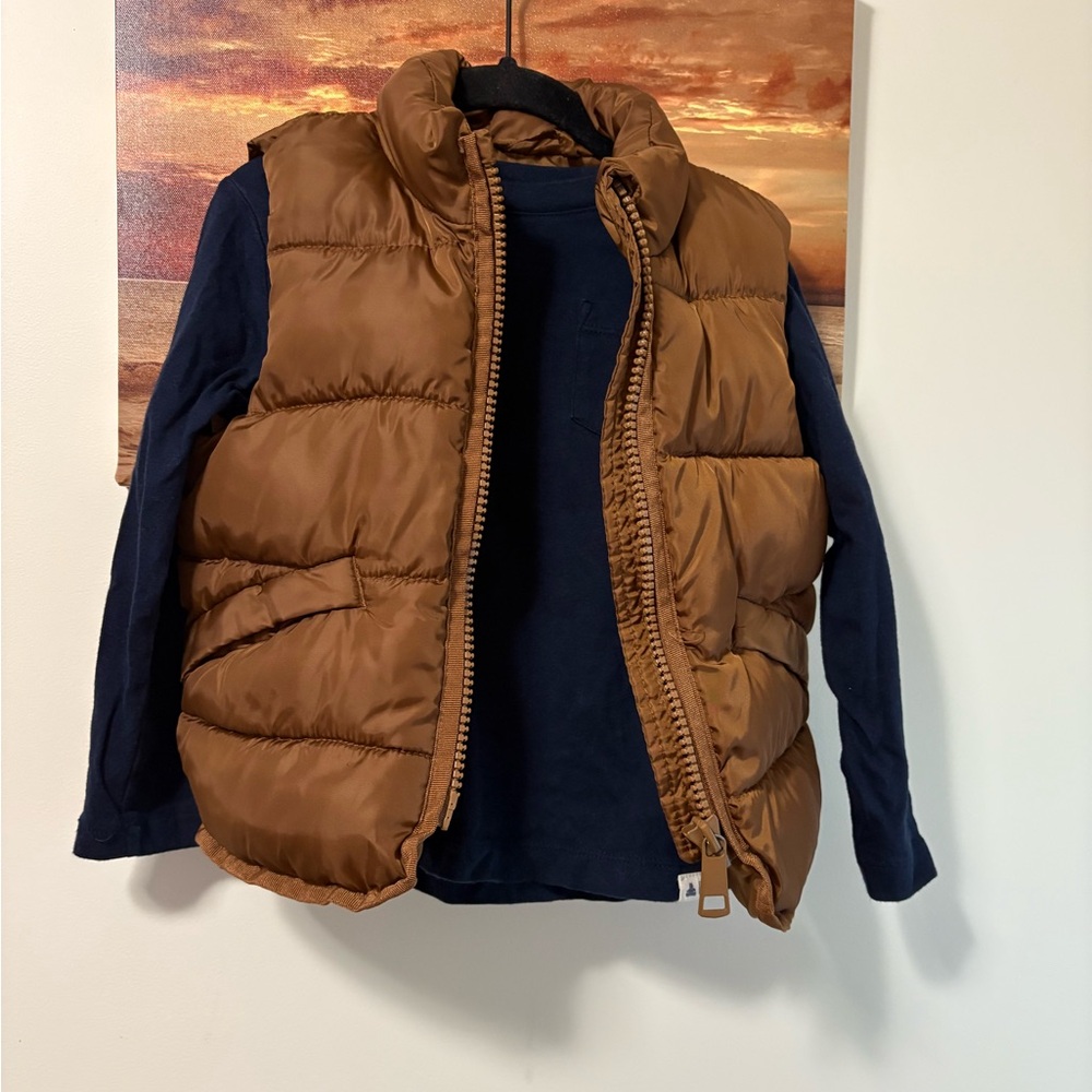 H&M brown Puffer Vest toddler final price